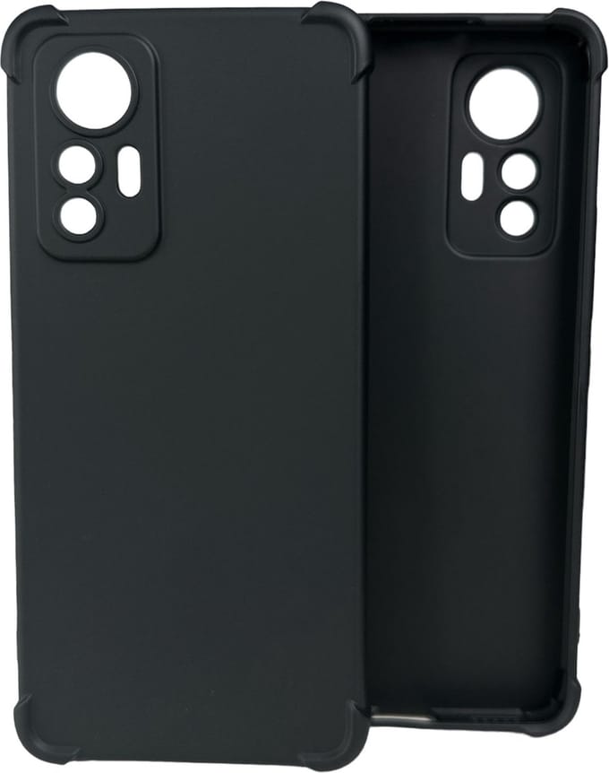 Shockproof Soft TPU hoesje Silicone Case Geschikt voor: Xiaomi 12 Lite - Zwart