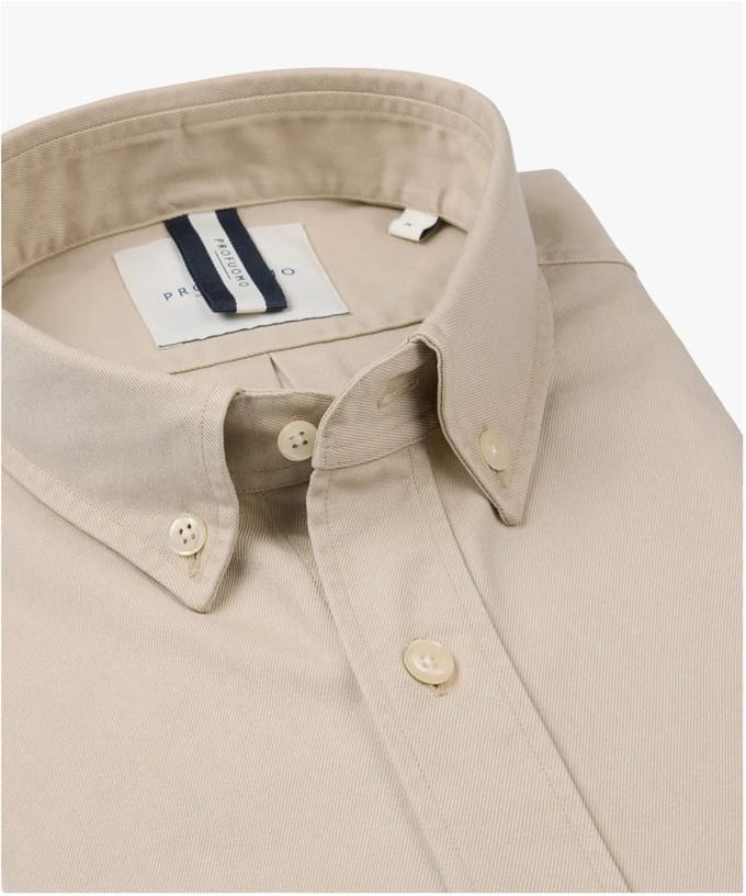 Profuomo - Overhemd Beige Profuomo Lange Mouw Overhemd Beige Ppwh10044