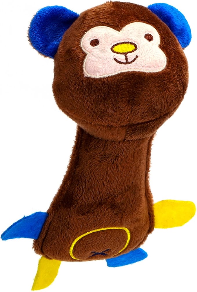 Nobleza Hondenknuffel met Piep - Pluche Hondenspeelgoed - Zacht Kauwspeelgoed - Bruin