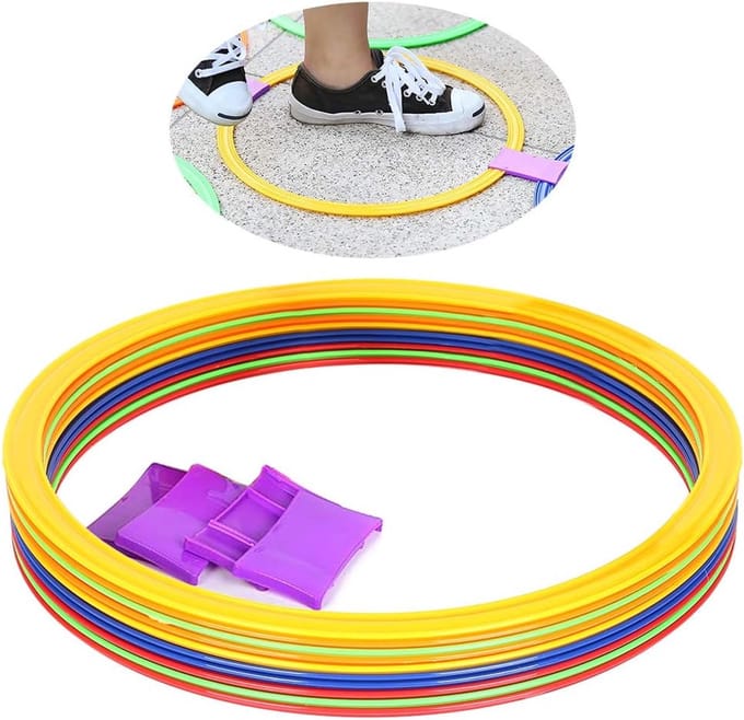 Sport Trainingsringen - Agility Oefenringen - Sportieve Training - Verstelbare Diameter - 38cm - Zwart