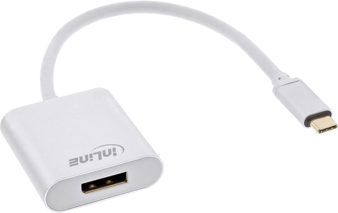 InLine® USB Display Converter, USB-C male naar DisplayPort 4K/60Hz zilver