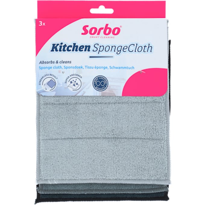 Sorbo Microvezel Sponsdoek - Home Decor - 2 Stuks - Absorberende Schoonmaakdoek - Keuken en Badkamer