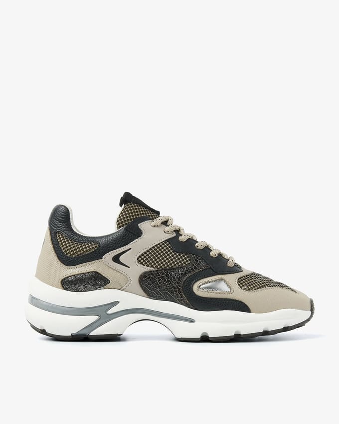 VIA VAI Vesper Due Sneakers Dames - Leer,Mesh,Su�de - Bruin