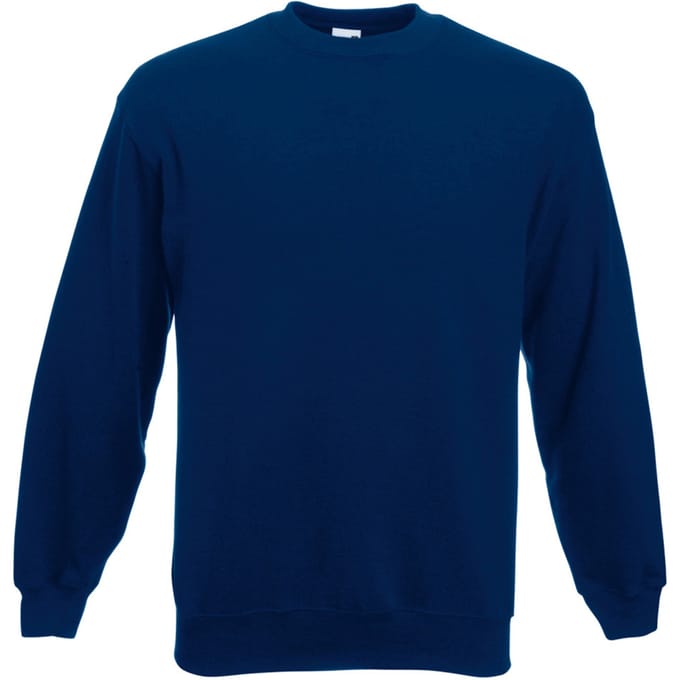 Fruit Of The Loom Heren Set-In Belcoro® garen Sweatshirt (Marine)