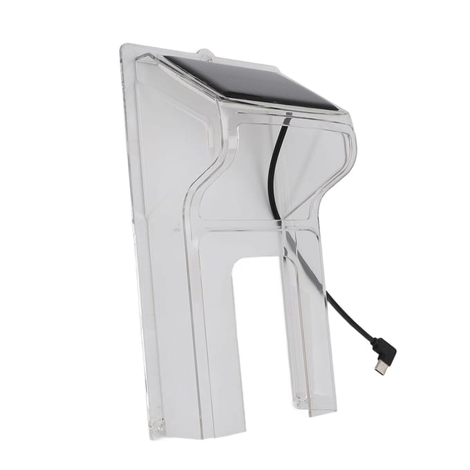 Cache Pluie Sonnette Plastique Transparent ABS Résistant aux Intempéries Alimenté par l'Énergie Solaire Cache Sonnette