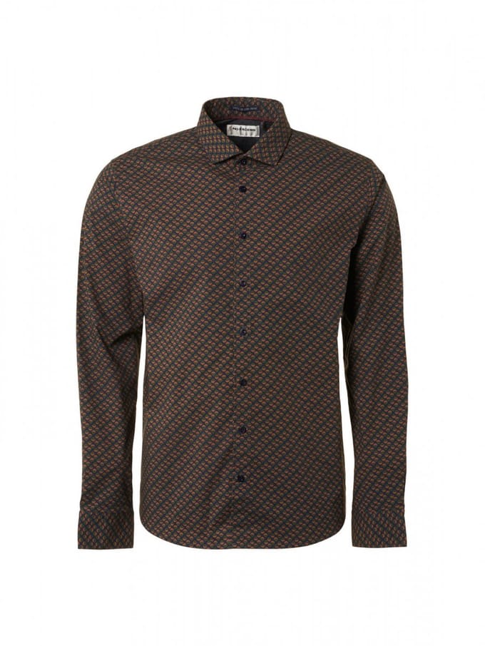 Shirt Stretch Allover Bedrukt
