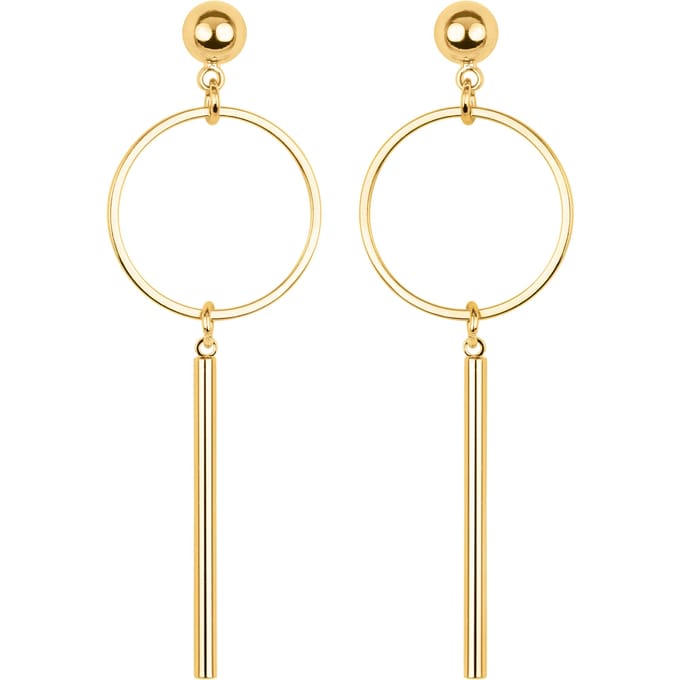 Luxenter oorbellen, coion afwerking in 18 karaat geel goud