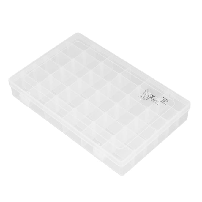 Onderdelenbakje 36 vakjes Verstelbare verdelers Transparant Multifunctioneel Kralenbewaarcontainers voor Knutselen white