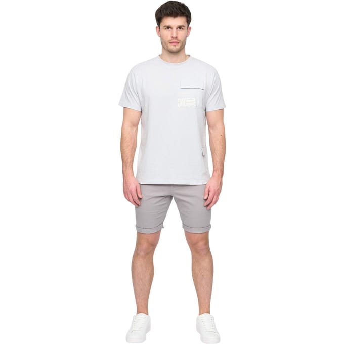 Duck and Cover Heren Moreshore Chino Korte Broek (Lichtgrijs)