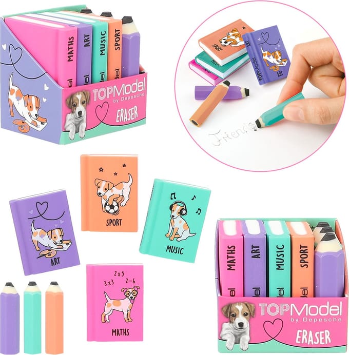 Top Model TOPModel gumset - mini schoolboeken en potloden Schrijfgerief