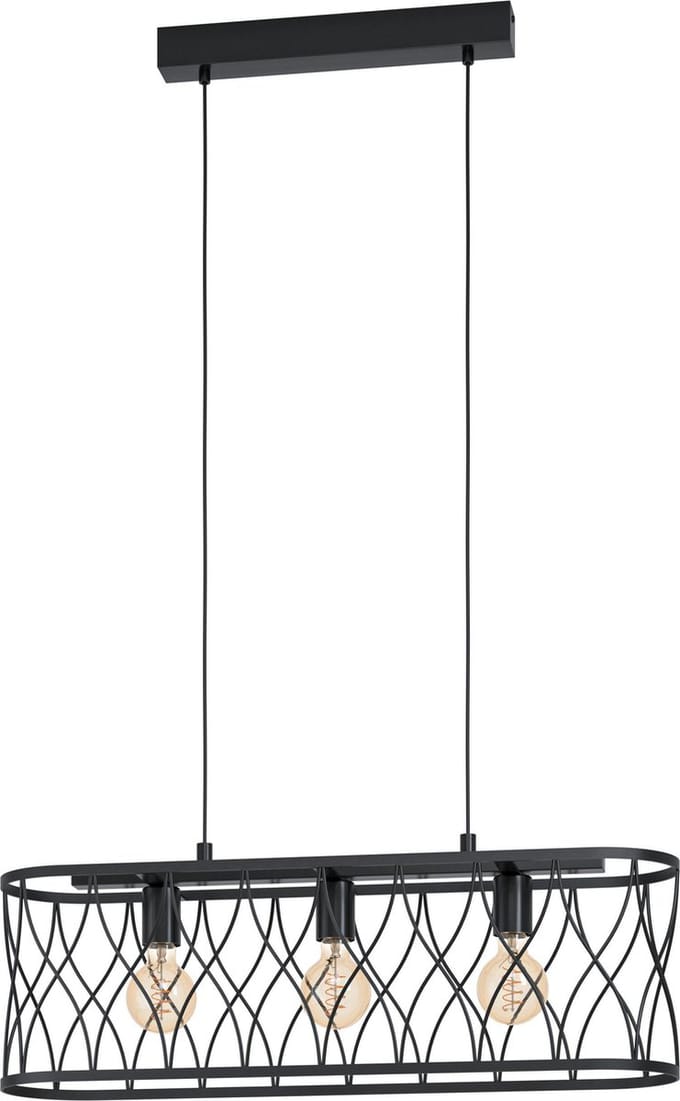 EGLO Giltspur Hanglamp - E27 - 77 cm - Zwart