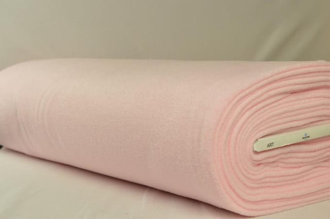 Fleece stof - Lichtroze - 10 meter
