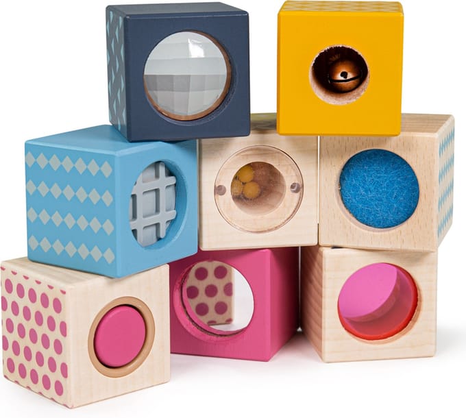 Bigjigs Wooden Senses Building Blocks