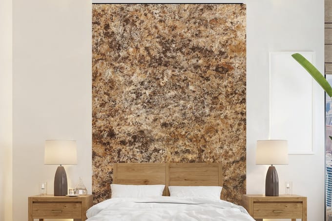 Behang - Fotobehang Graniet - Design - Structuur - Steen - Bruin - Breedte 180 cm x hoogte 280 cm