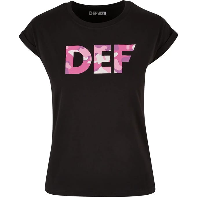DEF - Signed Dames T-shirt - XS - Zwart/Roze