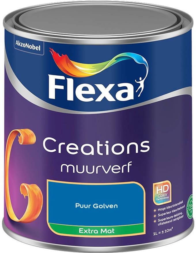 Flexa - Creations Muurverf Extra Mat - Puur Golven - Mengverf - 1 L