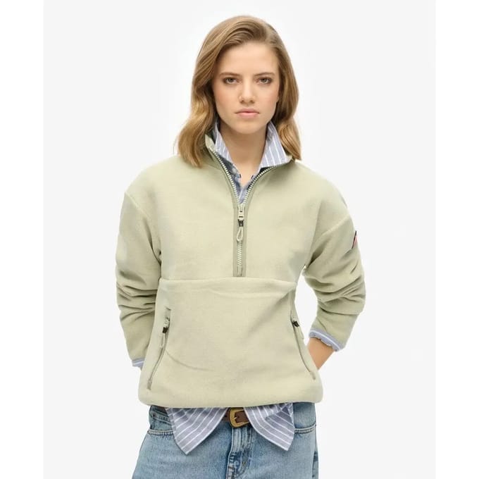 Superdry - Active fleecetrui met halve rits - Dames - Truien