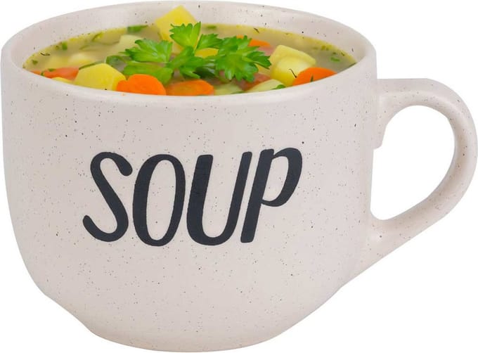 Cosy & Trendy Soepkom - creme wit - 11 cm - 510 ml - Soepbeker - kommetje - schaaltje