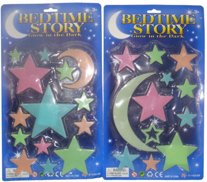 Glow in the Dark Set Kleur Maan en Sterren
