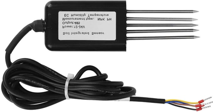 5-pins Bodemvocht Sensor, pH NPK Temperatuur Tester, EC Vochtigheid Detector voor Efficiënte Irrigatie en Tuinbeheer