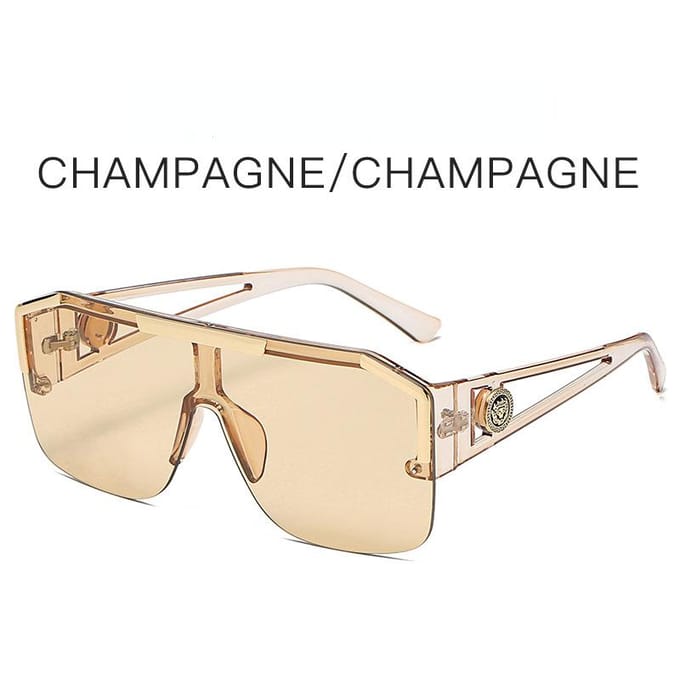 Luxe oversized zonnebril Outdoor zonnebril voor dames Mode Gradient Square Shades gray