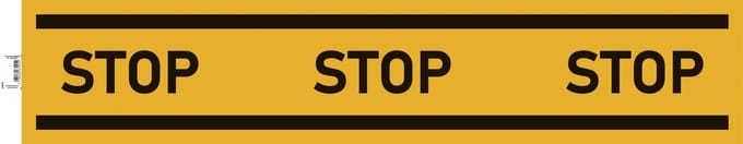 Exacompta Zelfklevend bord stoppen verplicht geel 100cm - Geel - 67025E