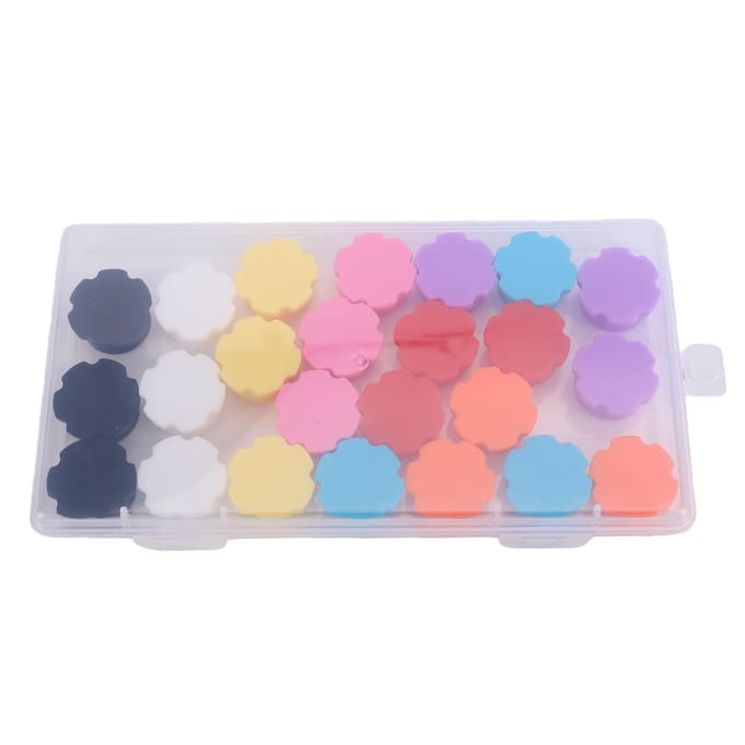 24 Pièces Bouchons de Flacons en Verre 3ml Couvercles Protecteurs en Silicone Réutilisables Étanches Poussière Preuve 8 Couleurs pour l'Organisation pink