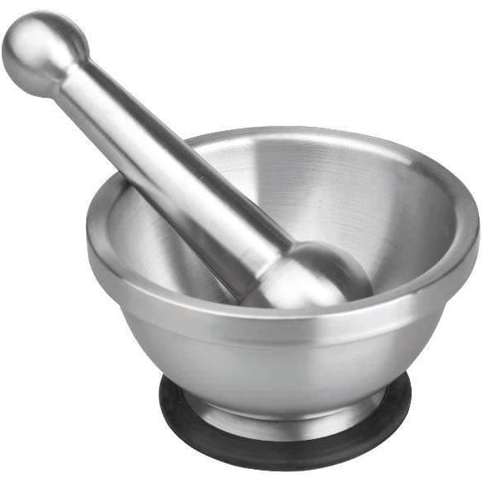 Mortier IBILI - Inox - Avec pilon - Ø 13,5 x H 7,5 cm