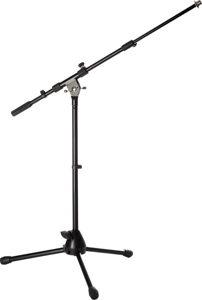 MUSIC STORE MIC 7 basdrumstatief zwart,telescoopgalgen,drievoet - Microfoonstandaard