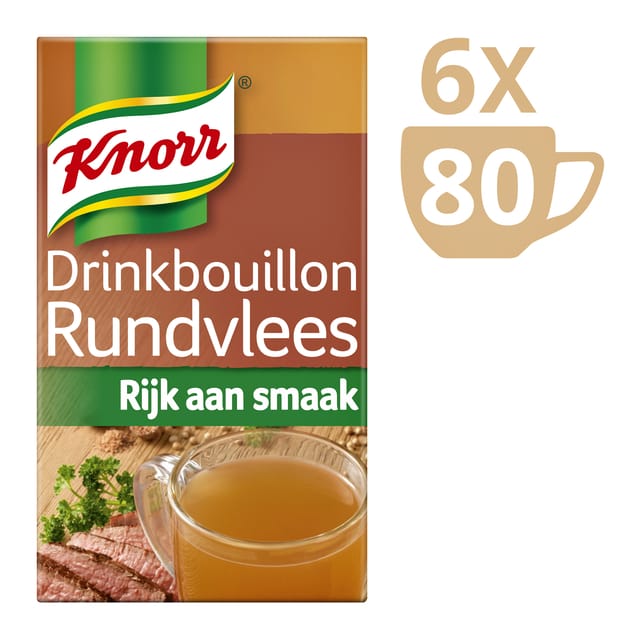 Knorr Drinkbouillon - Rundvlees - 80 stuks