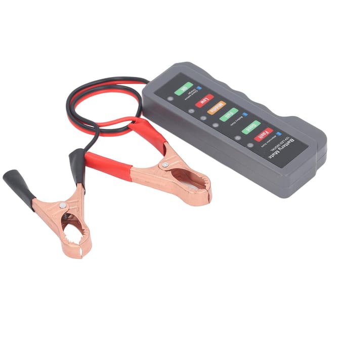 Autobatterijtester 12V Alternator Test Automobiel Auto Controle Spanning Detectie Tool gray