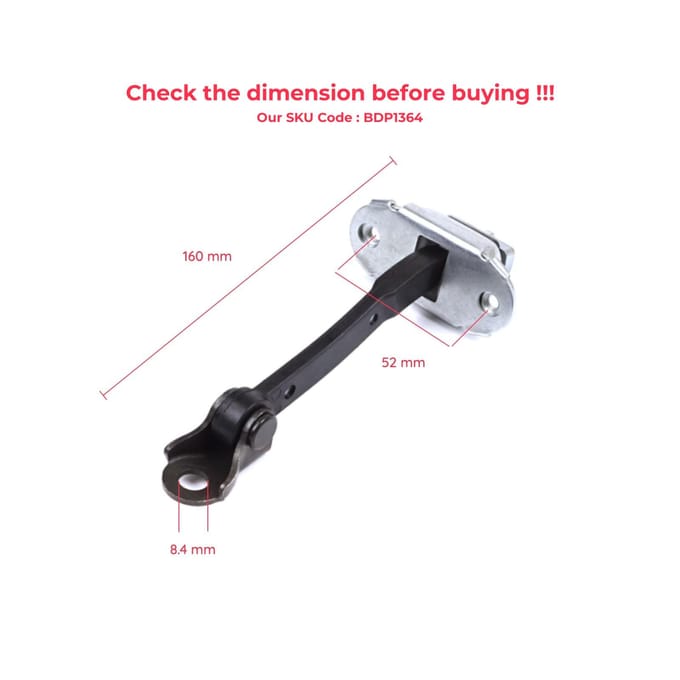 BDP1364 Achterdeur Stop Check Assy Begrenzerband voor Toyota Yaris Echo Verso FunCargo Vitz Platz MK1 P1 P2 1999-2003 Pre-Facelift