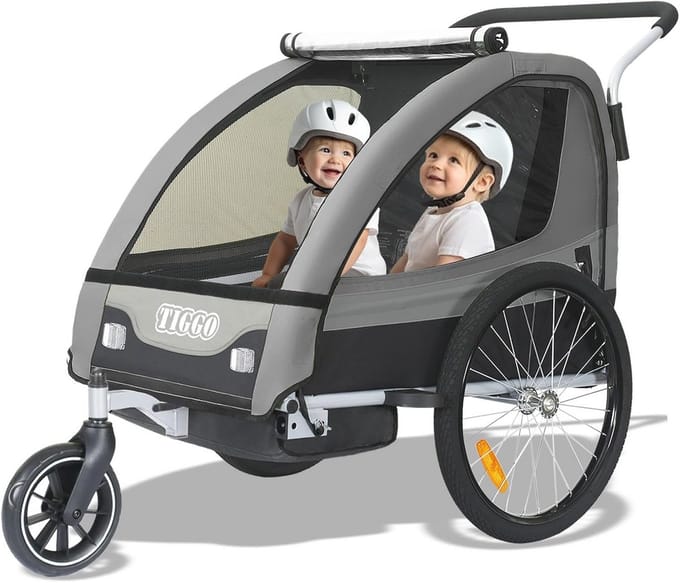 Kinderaanhanger en jogger 2-in-1 voor kinderen