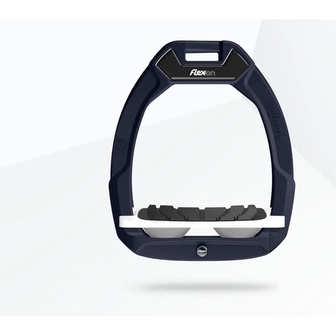 Veiligheidsijzers voor paardrijden Hellend Grip Aluminium/Wit/Grijs Flex-On Safe-On
