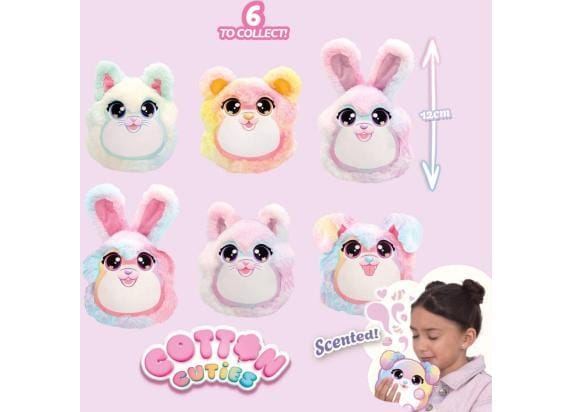 Cotton Cuties Mini - Geurende suikerspin knuffel 12 cm - Verrassingspakket