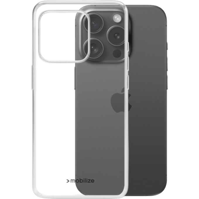 Mobilize iPhone 15 Pro Siliconen (TPU) Hoesje Transparant