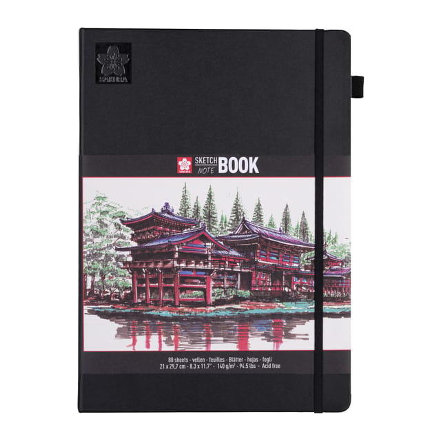 Sakura notitieboek - A4 - 80 pagina's cr mewit 140g - blanco