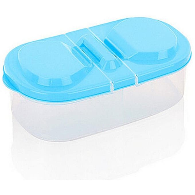 Boîte de Conservation Alimentaire Double Compartiment Hermétique en Plastique avec Couvercle pour Cuisine Réfrigérateur white