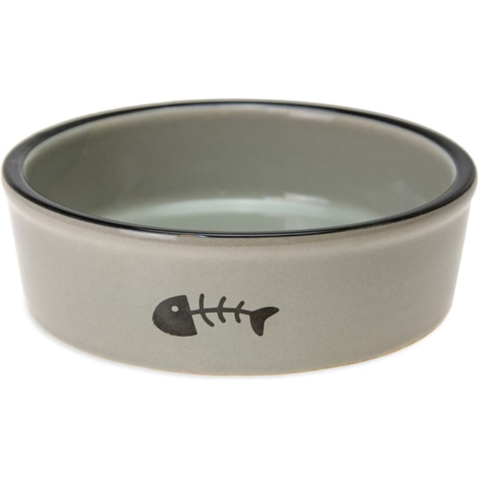 Karlie keramische kattenbak, grijs 200ml Ø12cm