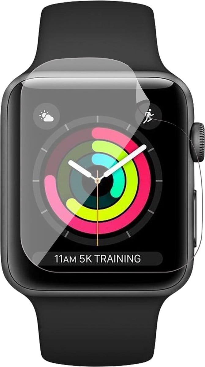 Screenprotector geschikt voor Apple Watch 38 mm Series 1 / 2 / 3 - 1x FlexGuard Screen Protector