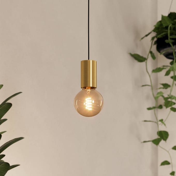 EGLO Pozueta 1 Hanglamp - E27 - Ø 6,5 cm - Goud - Staal