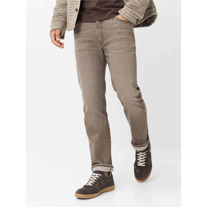 Brax Heren Jeans  Style CLINT CHOCOLATE, denim bruin, maat 40/34