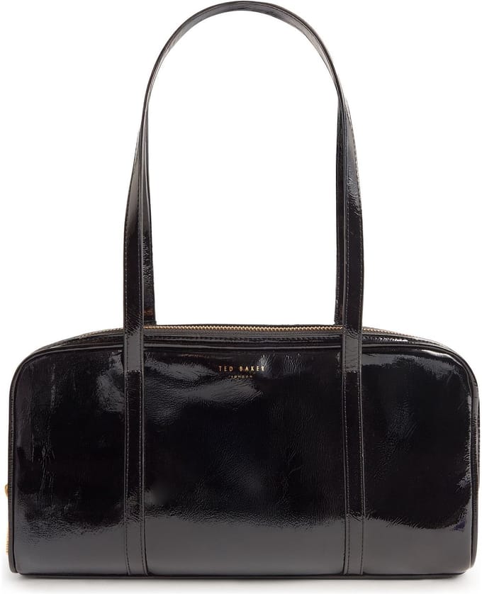 Ted Baker schoudertas Betzyy Crinkle Bowler Bag Black zwart