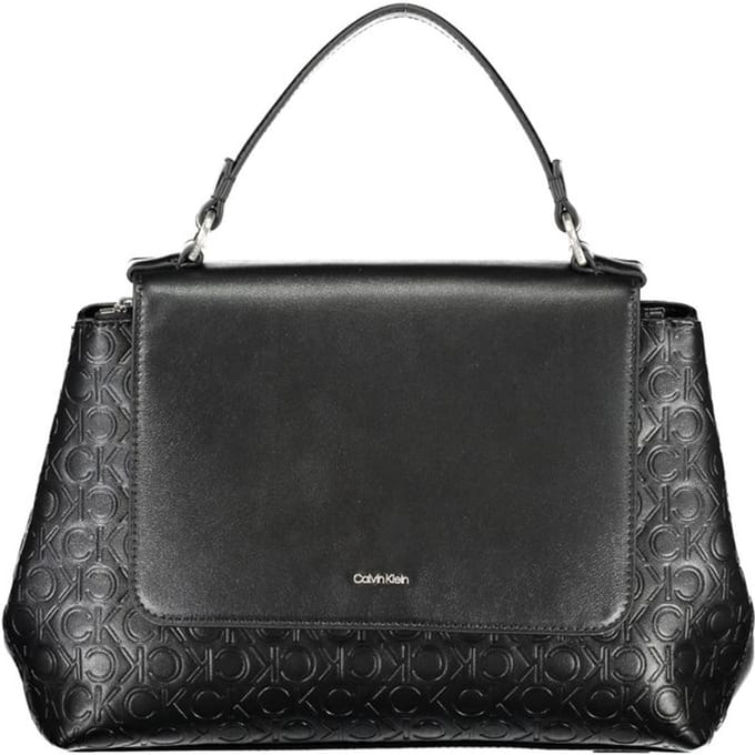 Monogram Schoudertas Zwarte Leren Handtas