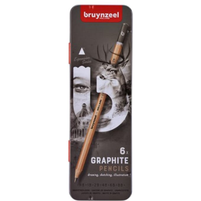 Grafietpotlood bruynzeel expression set Hardheden grijs
