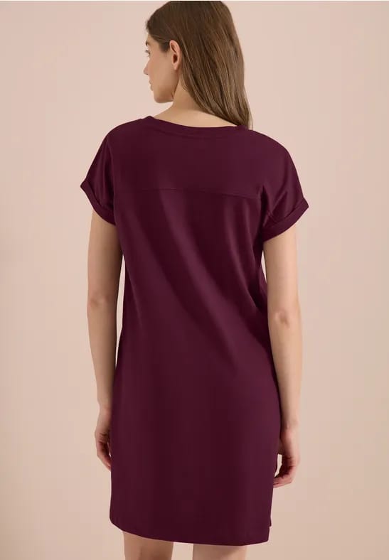 Knielange jersey jurk