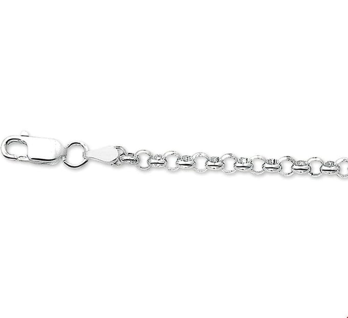 Zilveren Collier jasseron 3 1002211 45 cm