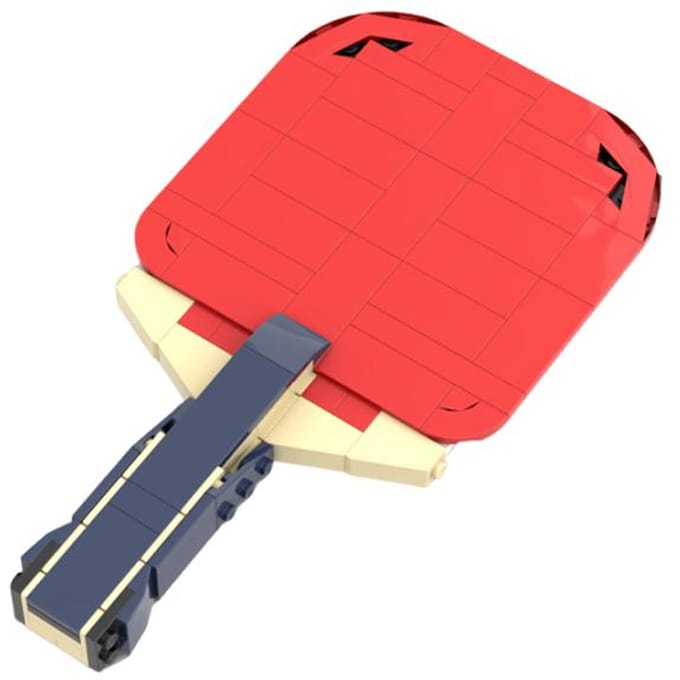 Gobricks MOC Rode Tafeltennis Racket Bakstenen Professionele Bouwsteen Set Educatief Speelgoed Cadeau red