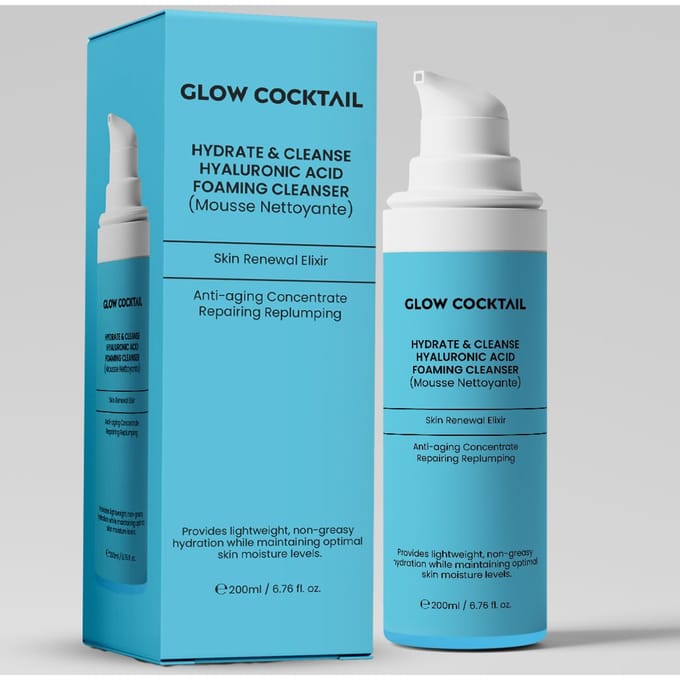 Glow Cocktail Hydraterende en reinigende hyaluronzuurreiniger 200