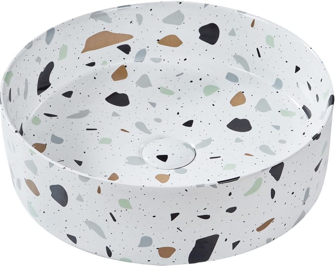 NULES - Wastafel - Terrazzo - 40 cm - Keramiek
